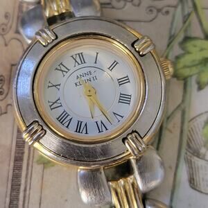 Vintage Anne Klein II Two-Tone Roman Numeral Ladies Watch Japan Quartz
